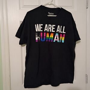 Spencer's Black T-Shirt with Silver Logo